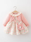 Warm winter dress for baby girls aged 0 to 3 years
